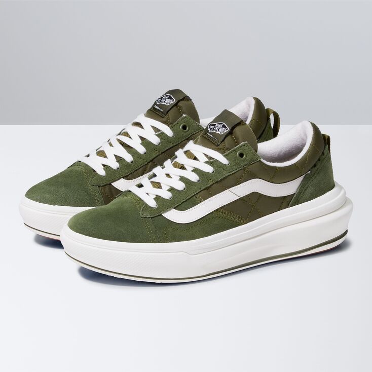 国内配送 VANS OLD SKOOL OVERT PLUS COMFY CUSH COZY CHIVE Vans Old Skool Overt Plus ComfyCush 'Cozy Camper' VN0A4BVLE02