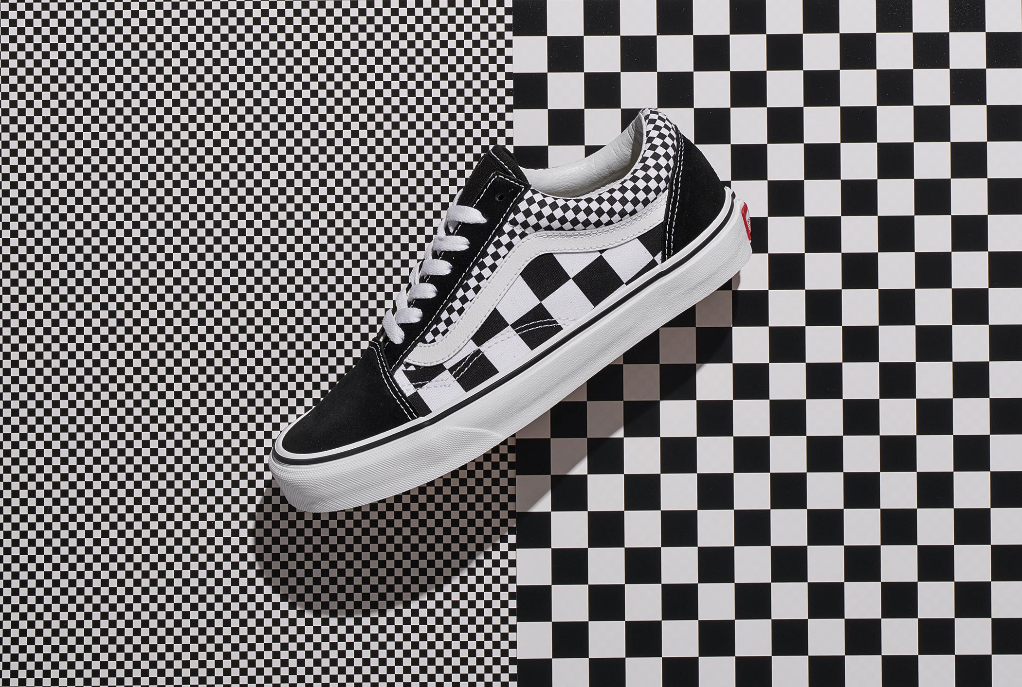 old skool vans mixed checkerboard