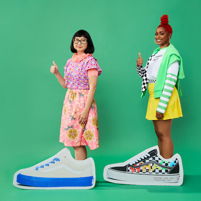 国内配送 VANS x TIERRA WHACK STYLE36 CLASSIC WHITE/BAJA BLUE Vans X Tierra Whack U Style 36 Sneaker In Classic White